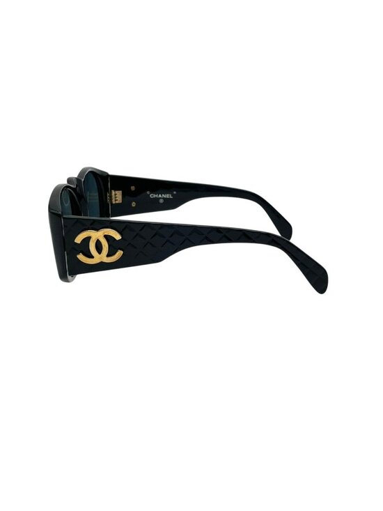 Chanel Sunglasses Eyewear Quilted Black Gold CC Logo Vintage Classic Purple main image 9